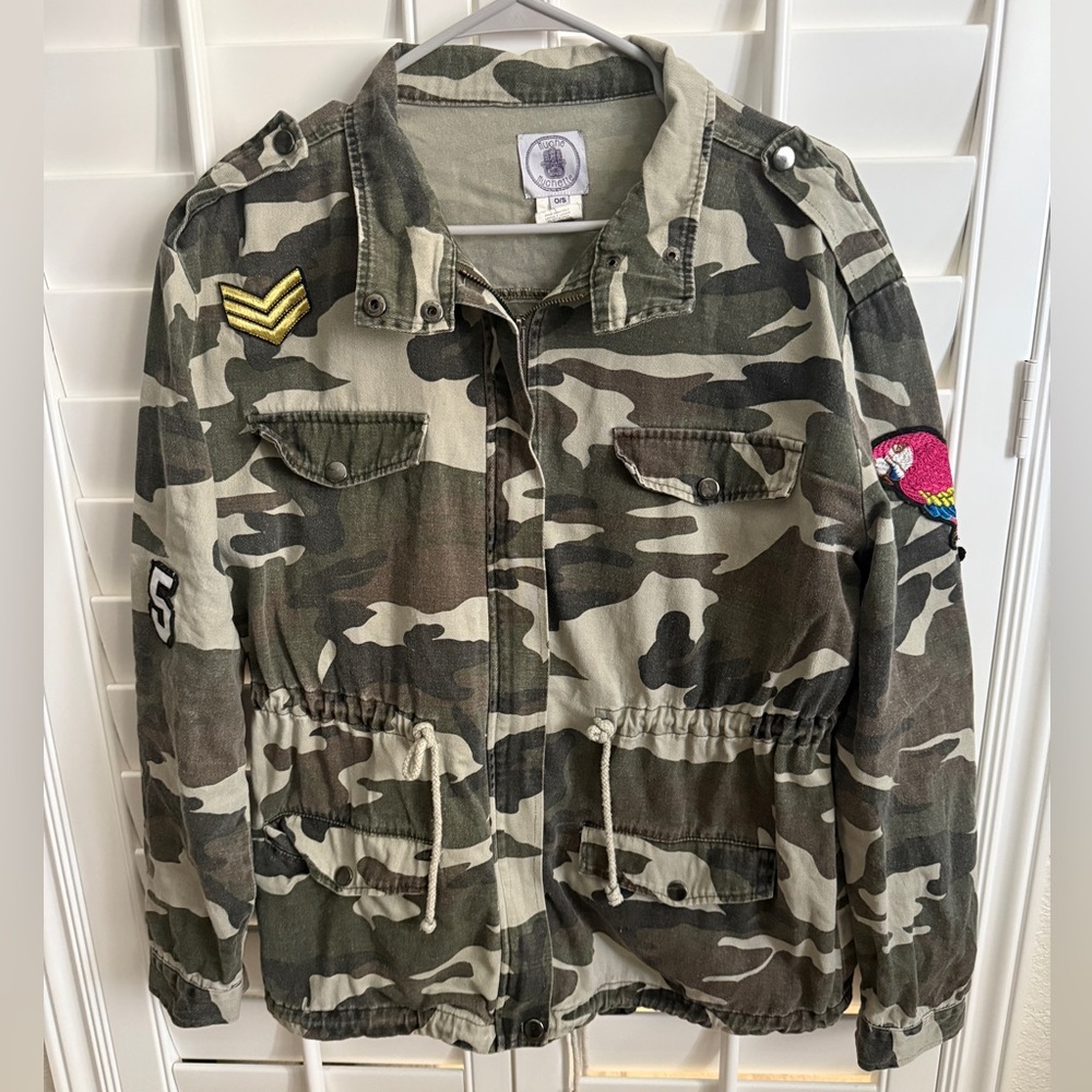 Muche Muchette Camouflage Military Jacket with Patches